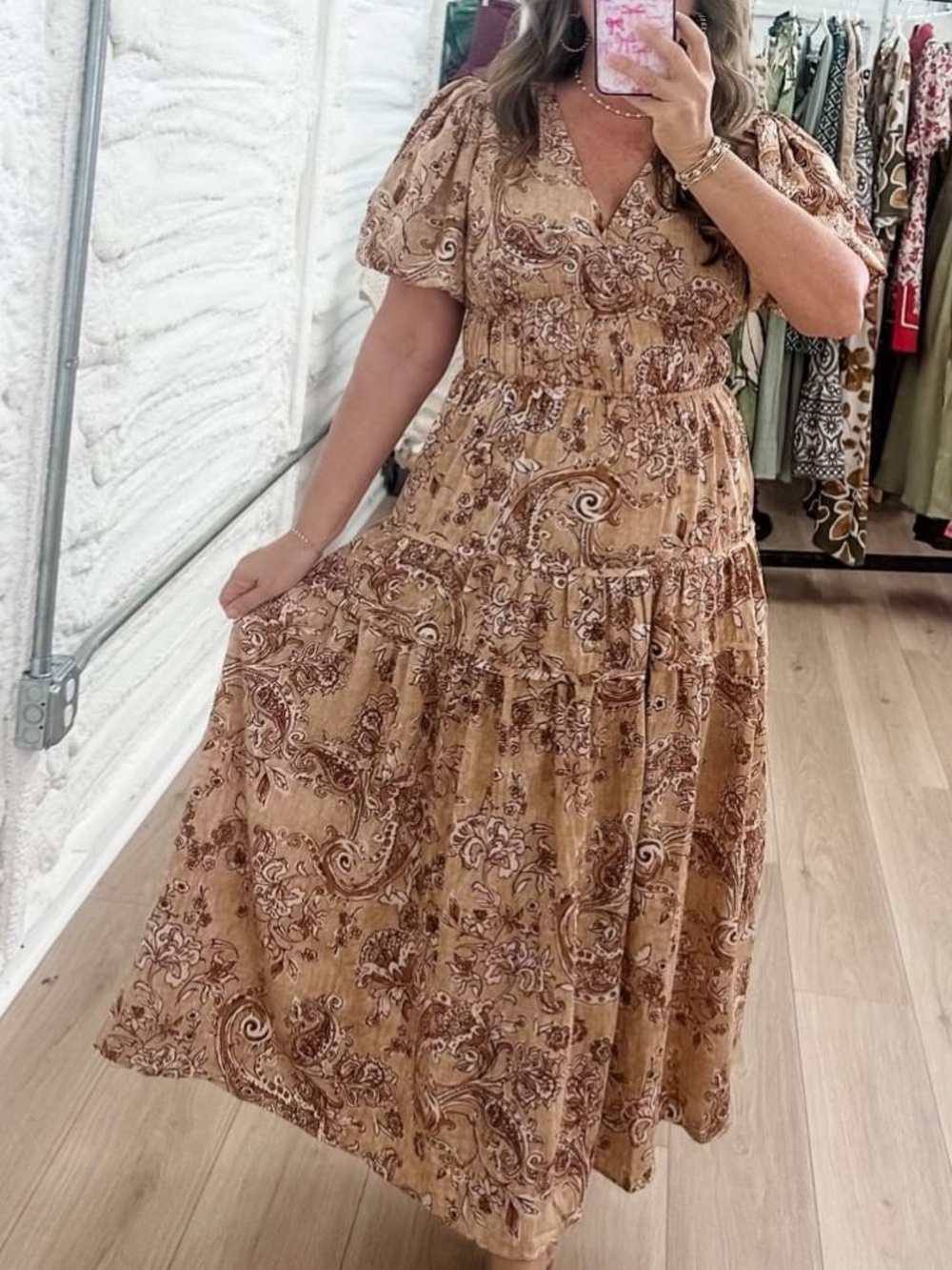 Entro The Feel Good Fall Dress Brown NWT Medium